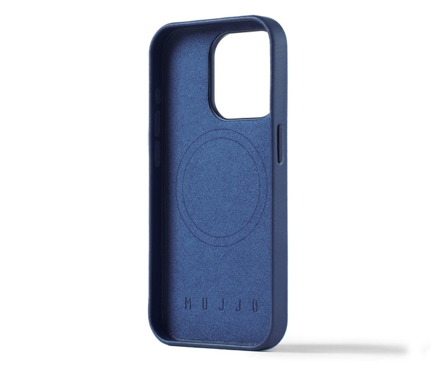 Mujjo FullLeatherWallet Case iPhone 15 Pro MagSafe blue - 1296431 - zdjęcie 3